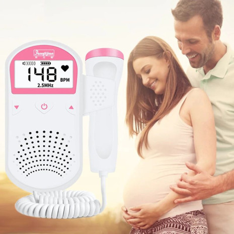 Household Doppler Fetal Portable Pregnant Baby Heart Rate Monitor 2 ...