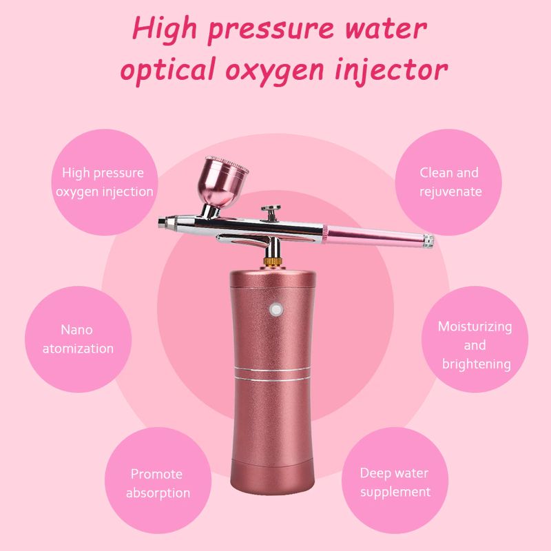 Portable Airbrush Makeup Compressor Face Water Oxygen Sprayer Injector