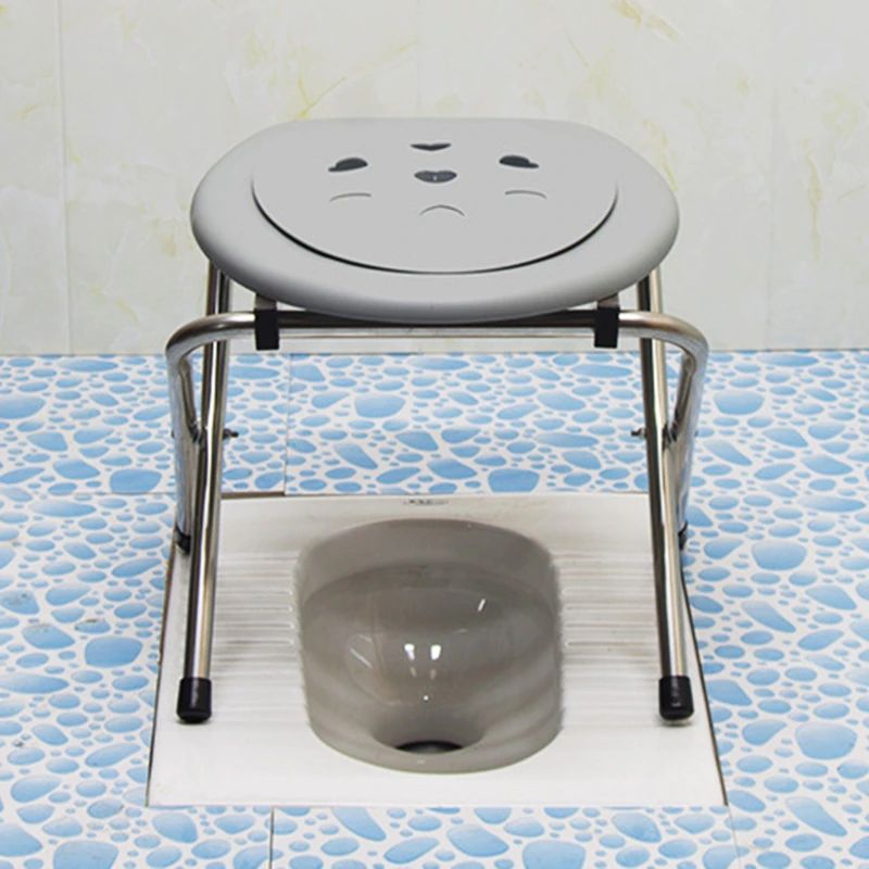 Foldable Commode Seat Chair Bedside Potty For Elderly Pregnant Women