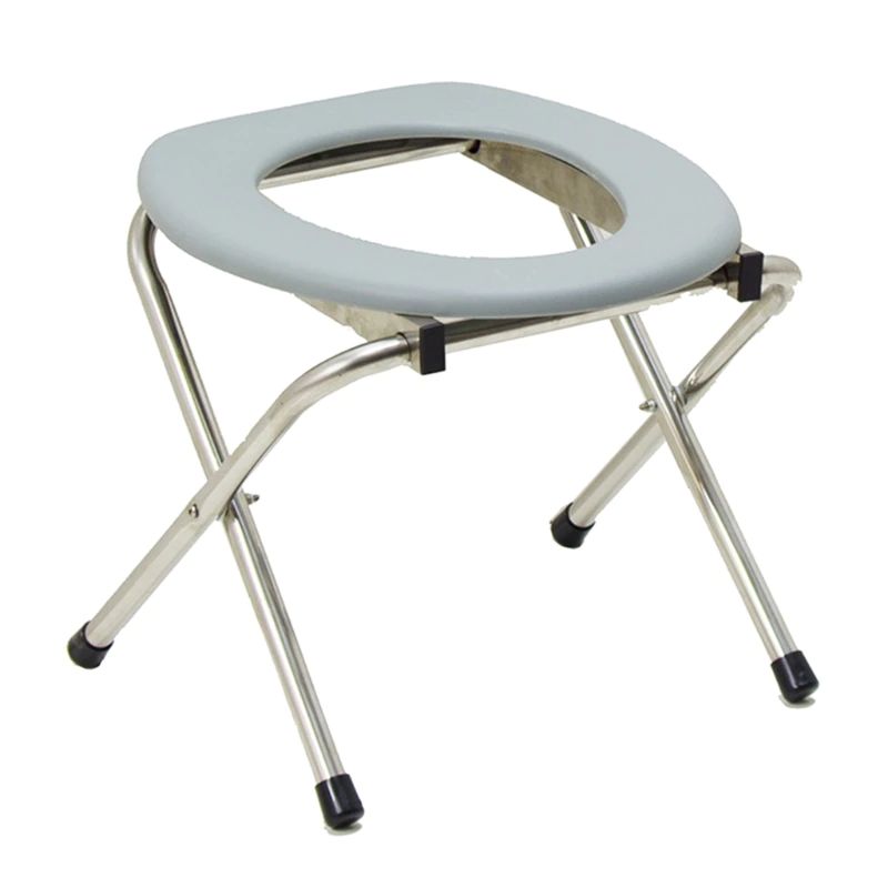 Foldable Commode Seat Chair Bedside Potty For Elderly Pregnant Women