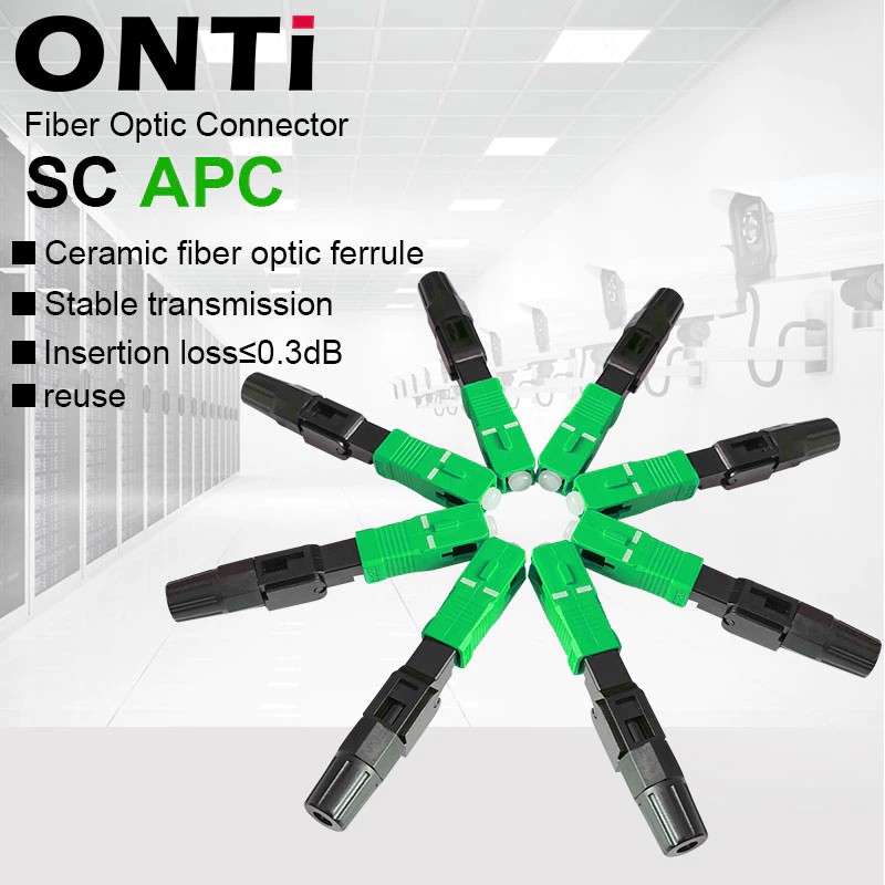Modus Telecom Onti 50-400 Stücke Sc Apc Fiber Optic Schnelle Stecker Einzigen Modus ...