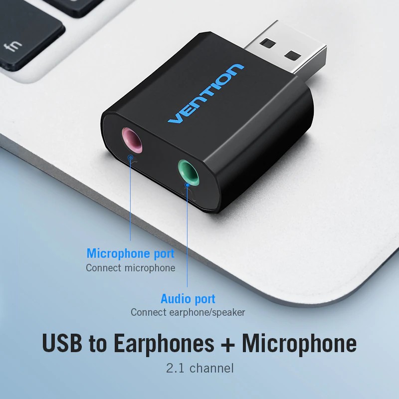Vention Usb Sound Card Usb Audio Interface External 3.5Mm Microphone