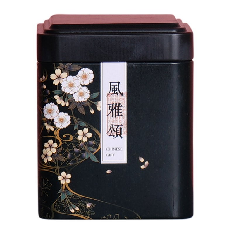 Tea Sealed Box Teaware Storage Container Jar Tin Square Can Candy Iron