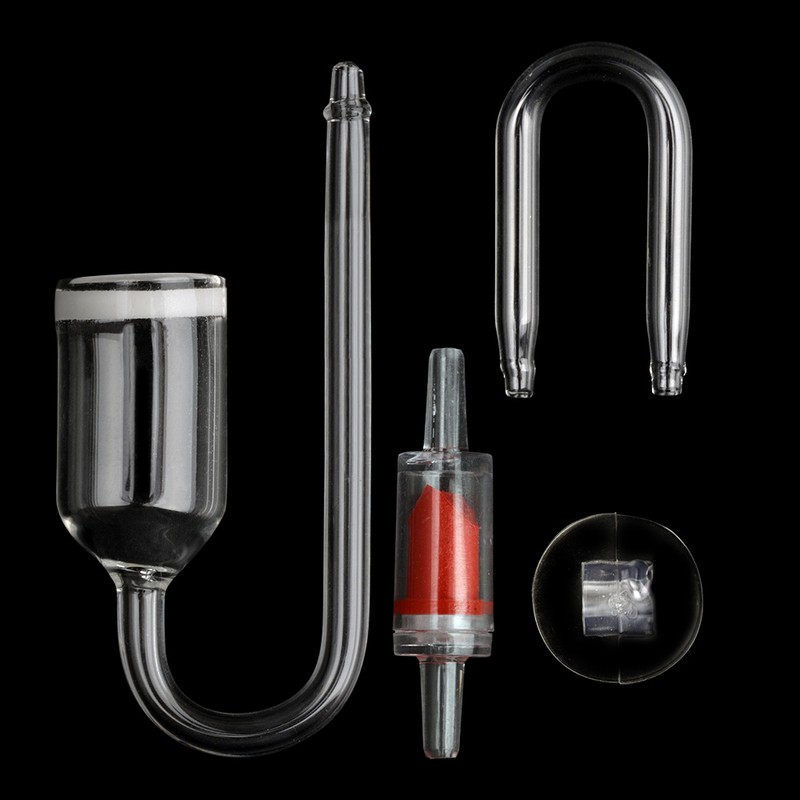 Nicrew Co2 Diffuser Check Valve, U Shape Co2 Diffuser Check Glass Tube ...