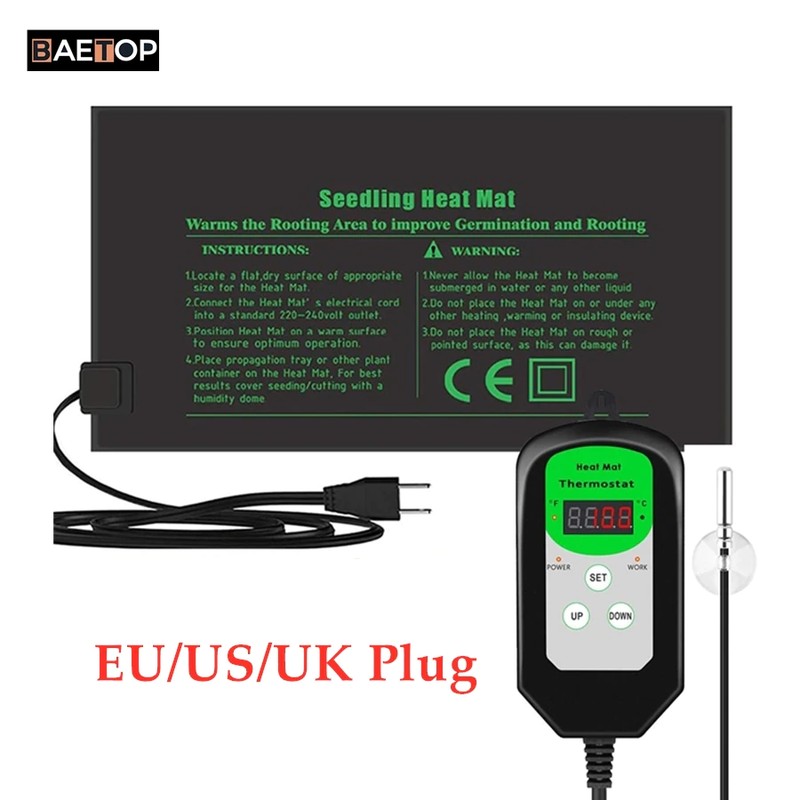 24 152Cm Seedling Heat Mat With 68108 F Digital Thermostat Controller