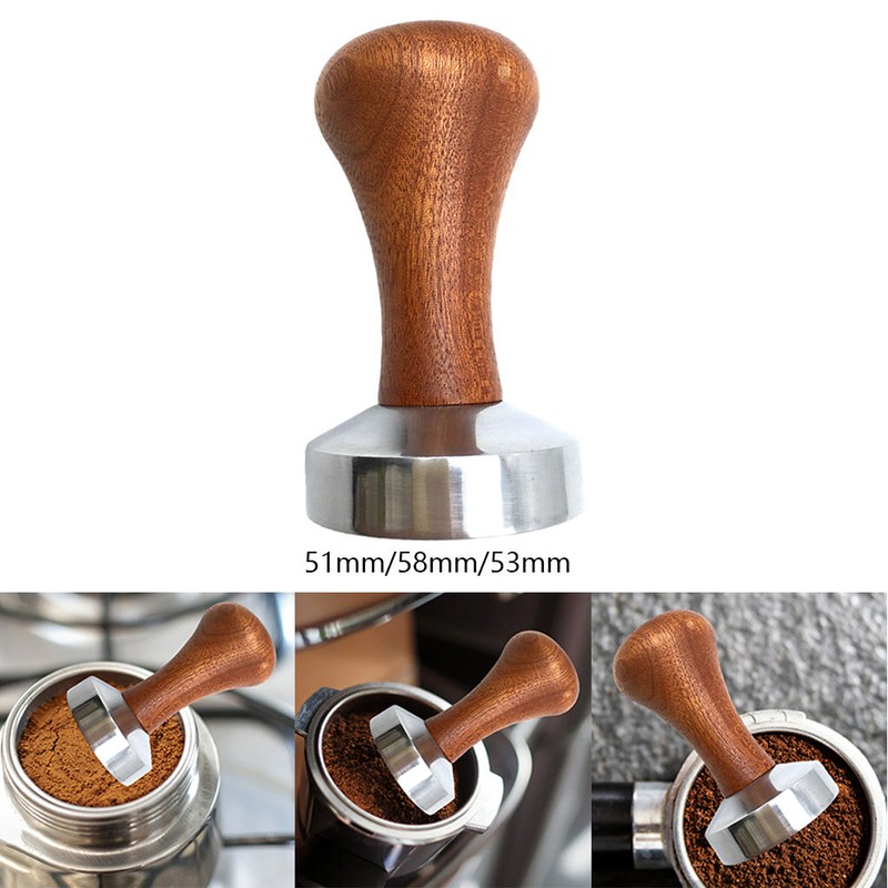 Coffee Tamper Powder Hammer Pressing Wooden Handle For Coffee And Mat Powder Hammer Tampers Machine