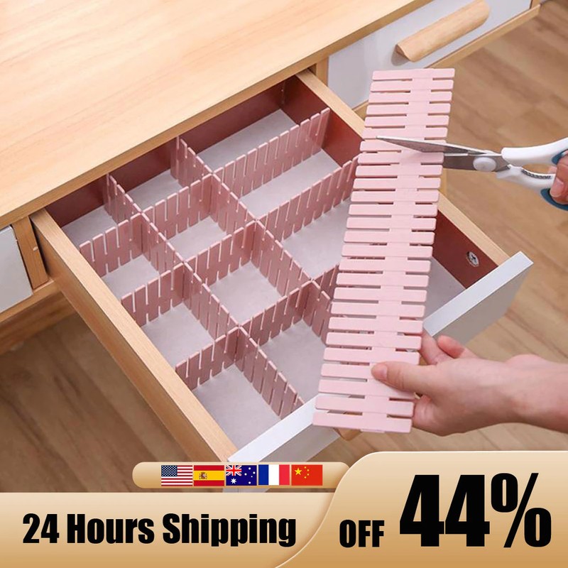 Adjustable Plastic Divider Diy Storage Shelves Household Free ...