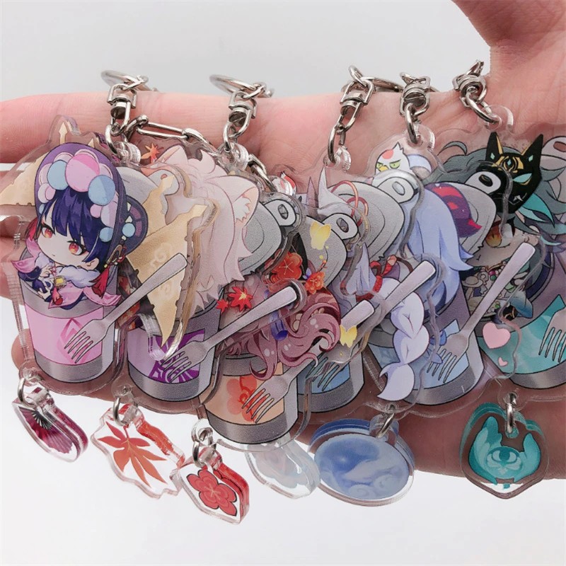 Game Genshin Impact Raiden Morax Accessories Hutao Xiao Scaramouche Key ...