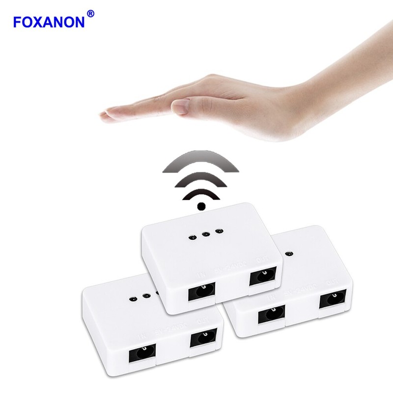 Foxanon Dc 5-24V Dimmers Ir Hand Sweep Motion Sensor Switch Detector 5A ...