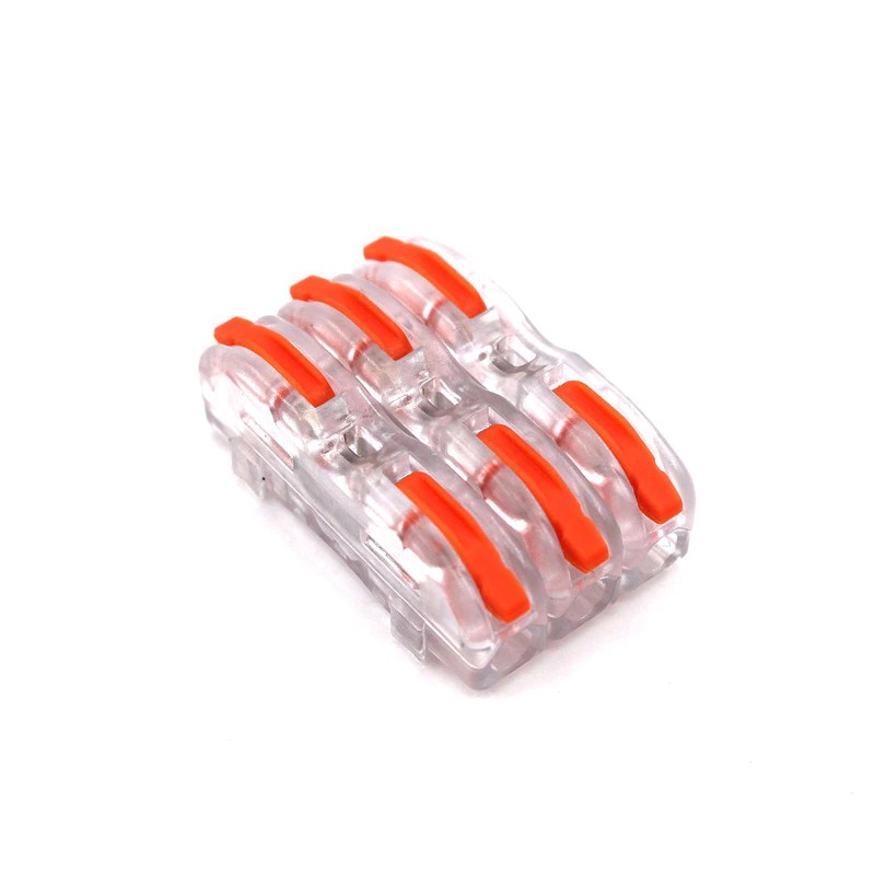 6x Terminal Blöcke 2in8out - Hebel Drahtverbinder Für Beleuchtung & Haushaltsgeräte