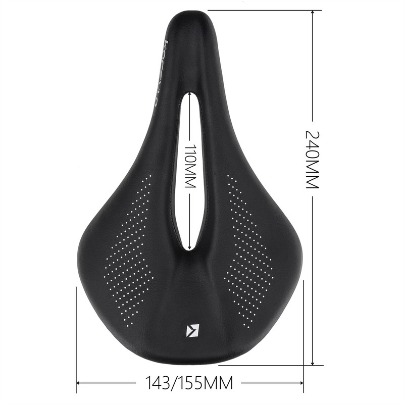 Selle Vélo Course VTT Trekking 180g - Légère Et Confortable Noir/Blanc