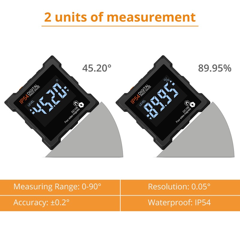 Niveau Numerique Inclinomètre Numérique Neoteck - Goniomètre Magnétique Haute Précision ±0,1° Avec Écran LED Rechargeable Neoteck Digital Level Box Manual
