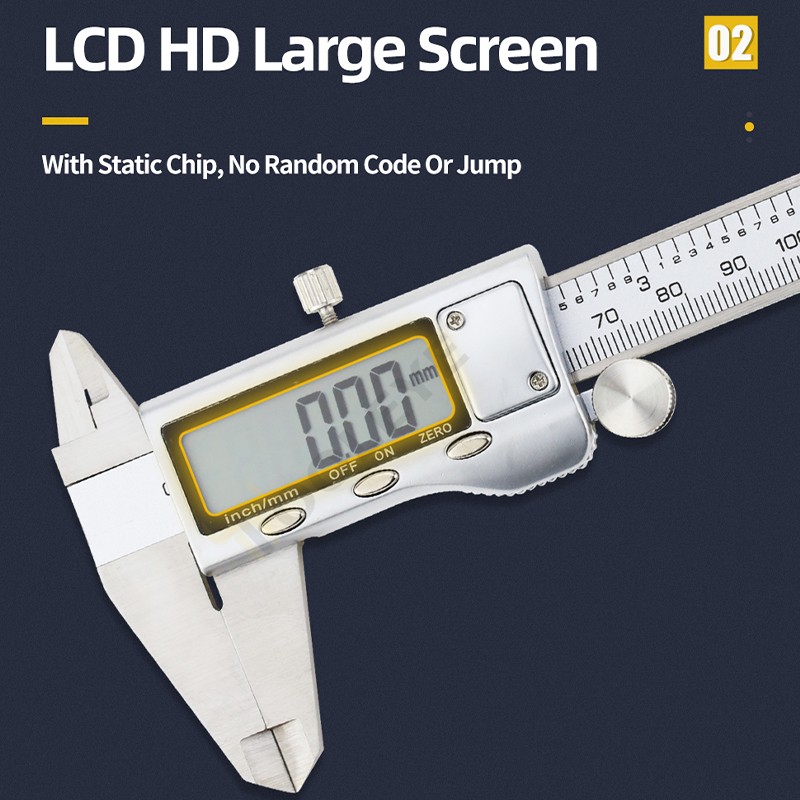 Metal Caliper Digital Pachometer Professional Vernier Caliber Measuring ...