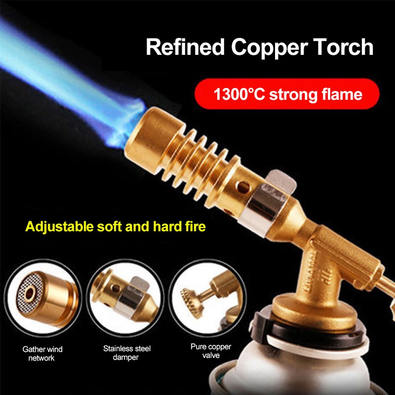 Welding Torch Portable Gas Flame Gun High Temperature Brass Mapp Gas