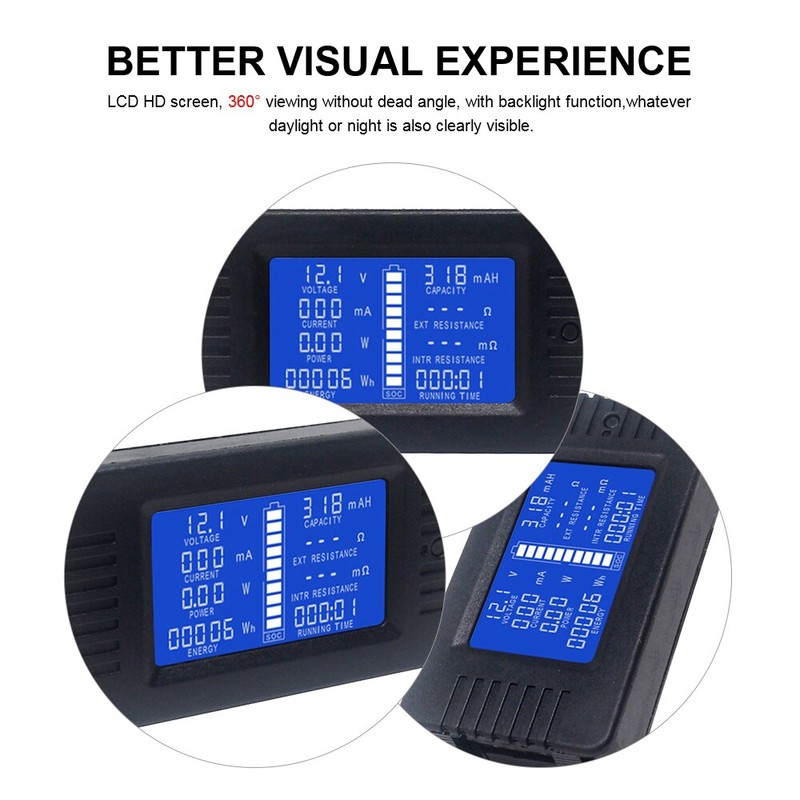 Micro Instruments Soc Monitor Dc Ammeter Power Energy Digital Voltage Current Cap Ohm Hour Soc Meter ...