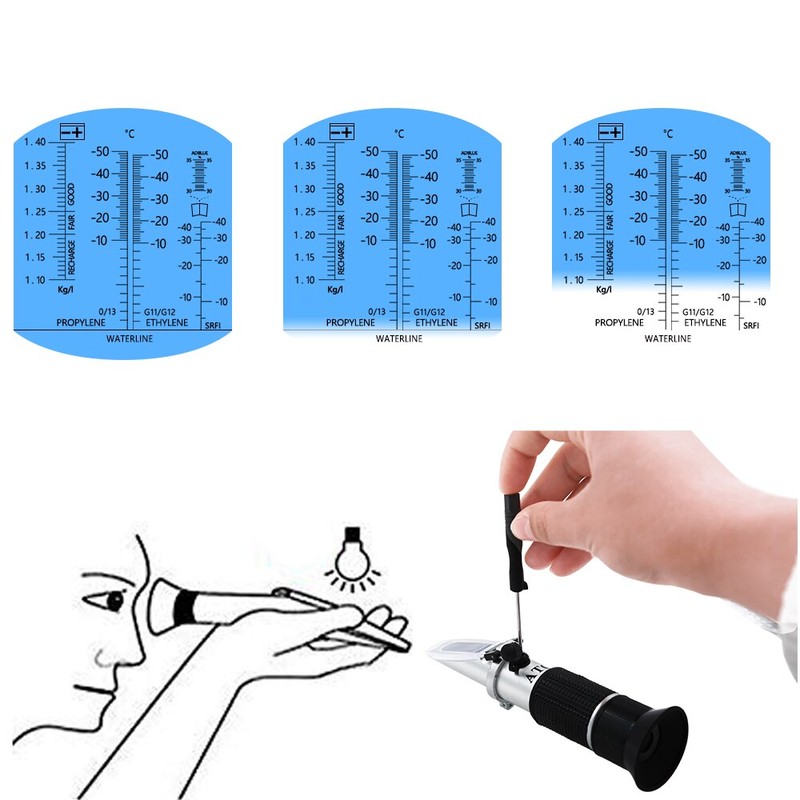 Vehicle Urea Tester / Adblue Refractometer - 30-35% Glycol & Antifreeze Tester - Heavy Duty