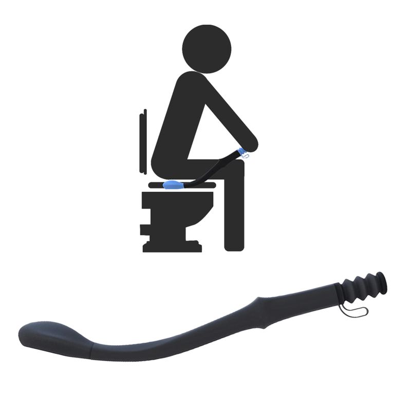 39.5cm Long Reach Bottom Wiper Toilet Self Wipe Aid Tissue Grip Helper Long Handle Reach Comfort Bottom Wiper Assist Holder