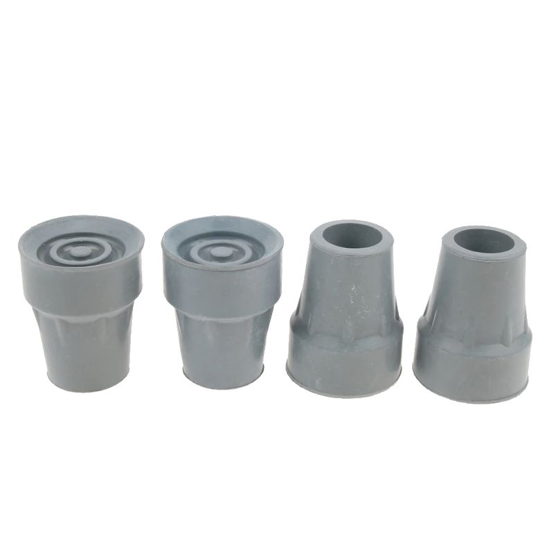 4 Pieces Cane Tips End, Rubber Crutch & Walker Tips & Leg Tips Caps Cover - Inner Diameter: 2.2 cm (0.86 inch) - Gray