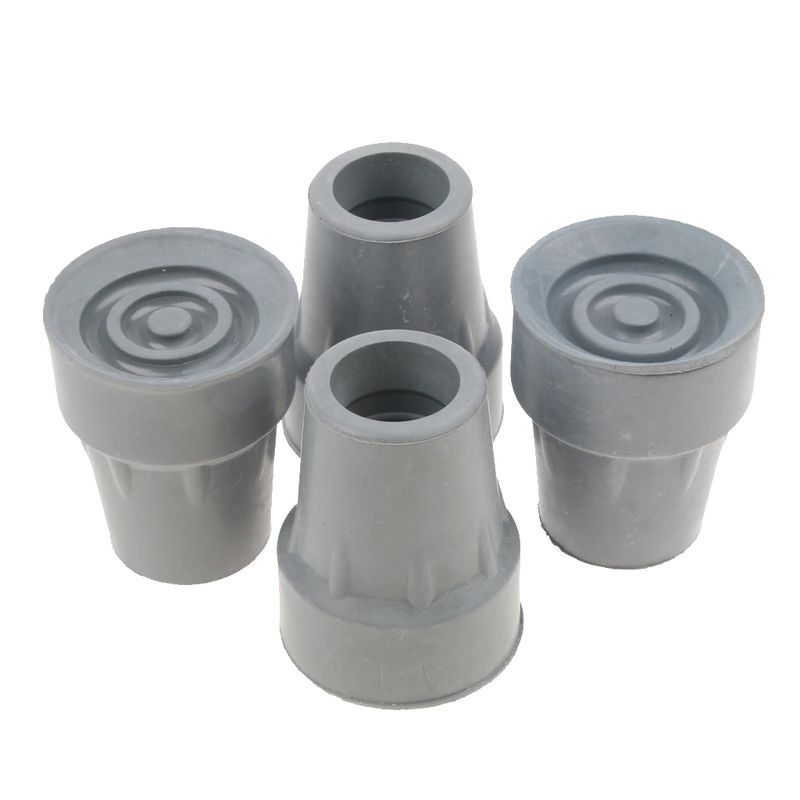 4 Pieces Cane Tips End, Rubber Crutch & Walker Tips & Leg Tips Caps Cover - Inner Diameter: 2.2 cm (0.86 inch) - Gray