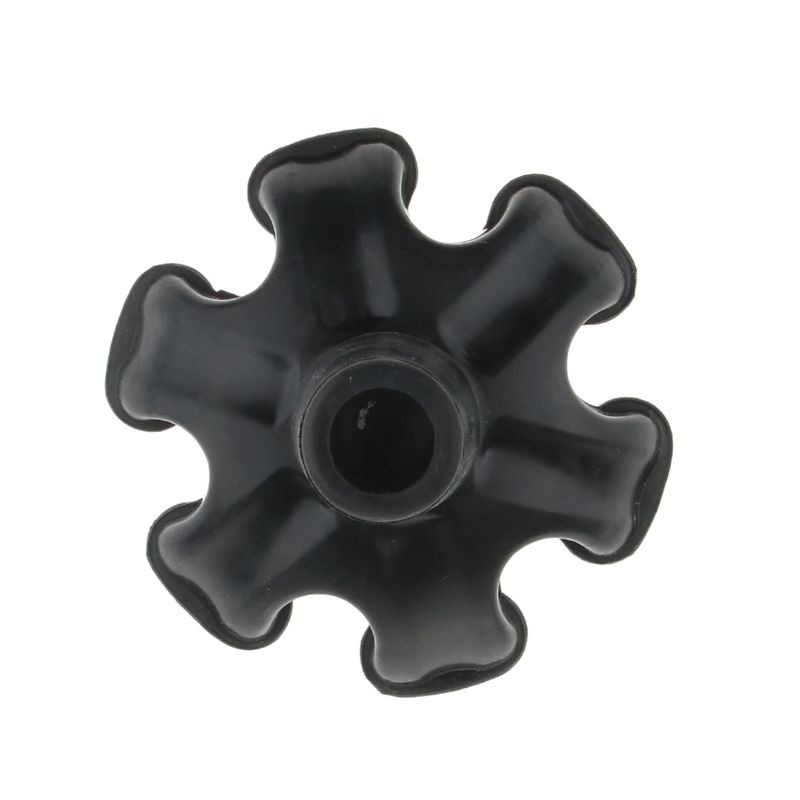 Tripod Quad Hexagonal Rubber Replacement Tip Tools End Caps For Cane Walking Stick Crutches 3/4 Inch 19mm - Black