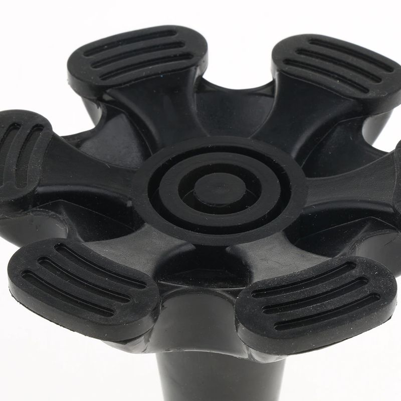 Tripod Quad Hexagonal Rubber Replacement Tip Tools End Caps For Cane Walking Stick Crutches 3/4 Inch 19mm - Black