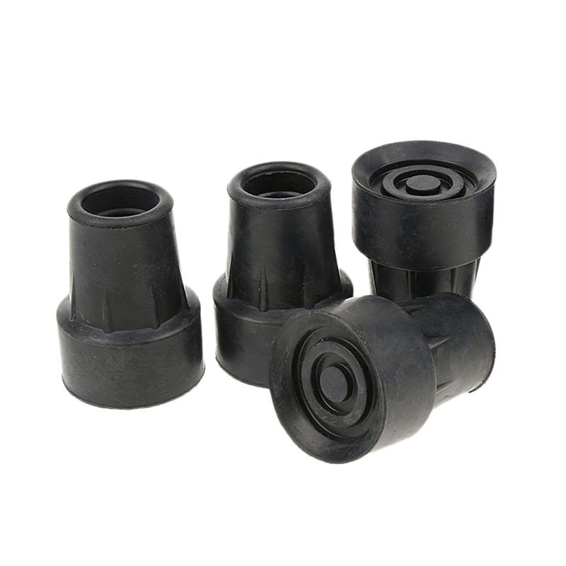 4 Pcs Anti Skid Rubber Walking Stick Ferrules Crutch Bottom Pads Heavy Duty Cane Bottom Ends Protector Spare Replacement