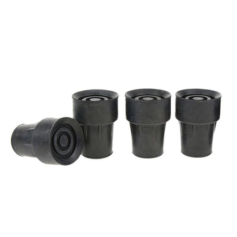 4 Pcs Anti Skid Rubber Walking Stick Ferrules Crutch Bottom Pads Heavy Duty Cane Bottom Ends Protector Spare Replacement