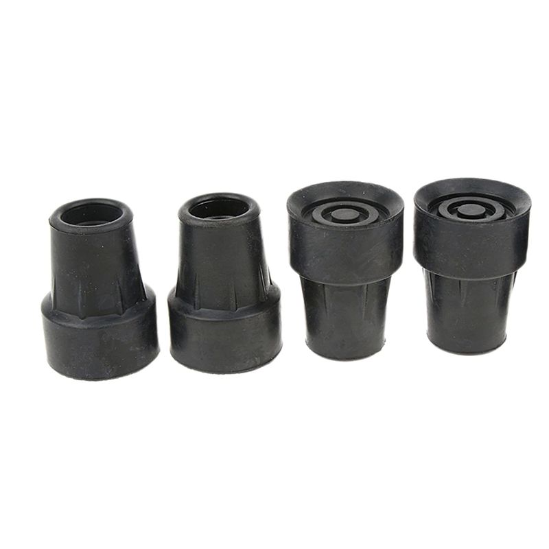 4 Pcs Anti Skid Rubber Walking Stick Ferrules Crutch Bottom Pads Heavy Duty Cane Bottom Ends Protector Spare Replacement