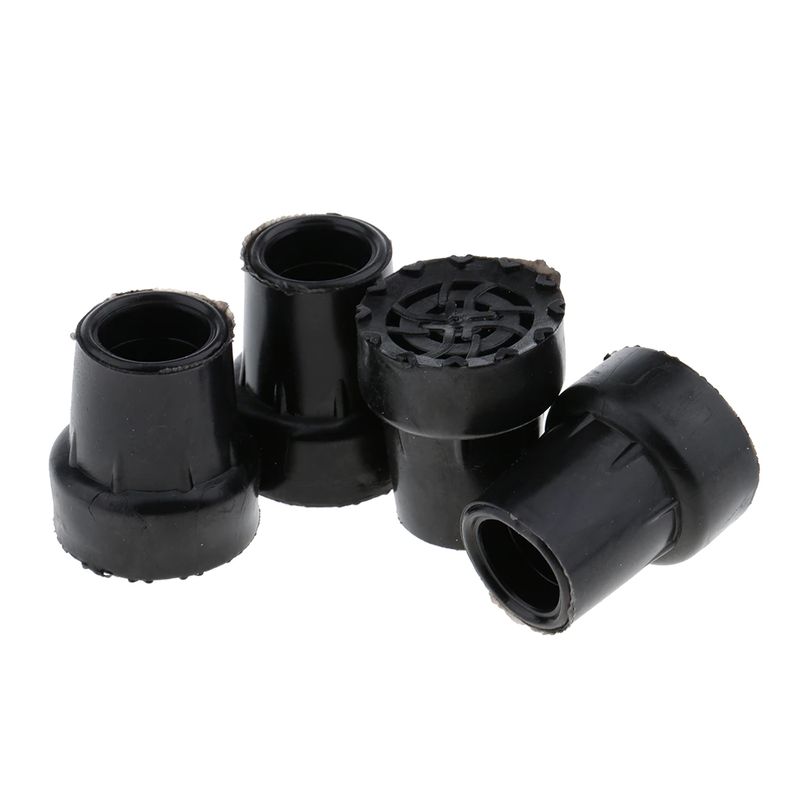 4 Pcs Durable Rubber Trekking Hiking Pole Tip End Cap Protectors Walking Stick Cane Replacement Tips 19mm