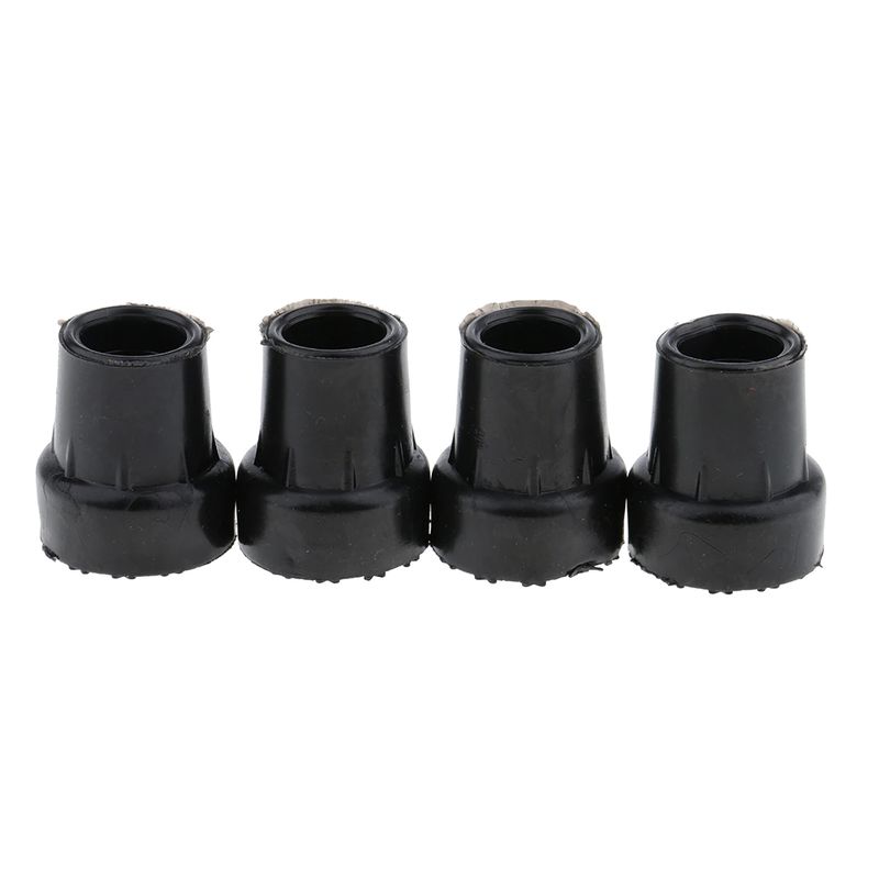 4 Pieces Durable Rubber Anti-Slid Heavy Duty Canes Replacement Tips for Walking Stick Crutches End 19mm