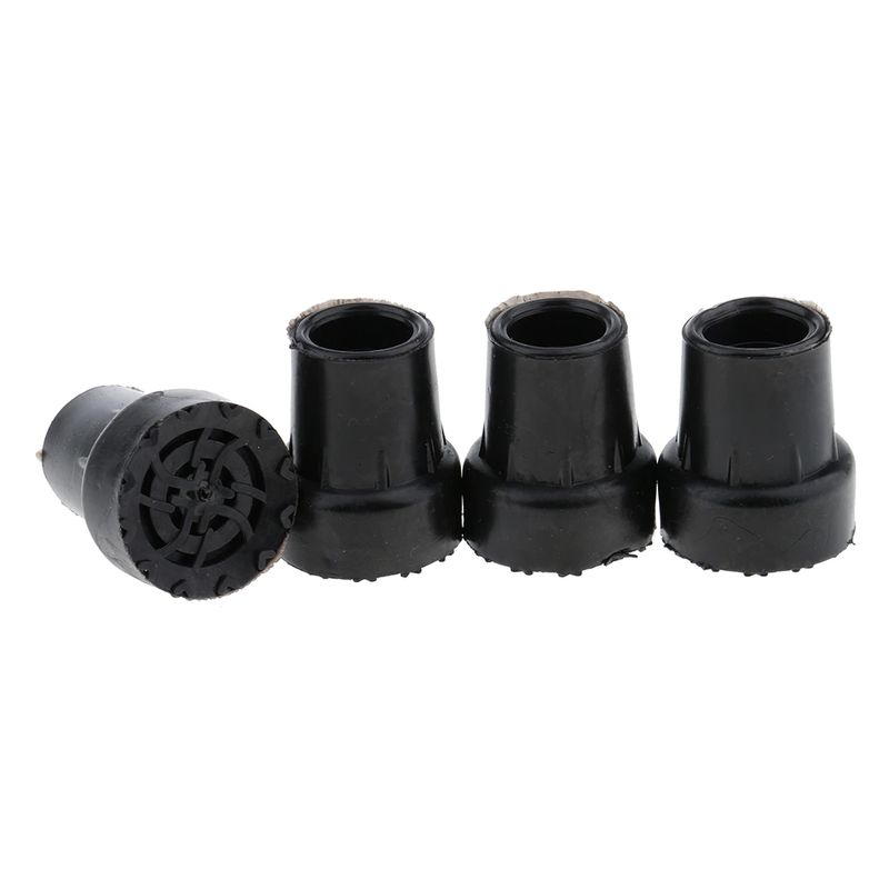 4 Pieces Durable Rubber Anti-Slid Heavy Duty Canes Replacement Tips for Walking Stick Crutches End 19mm