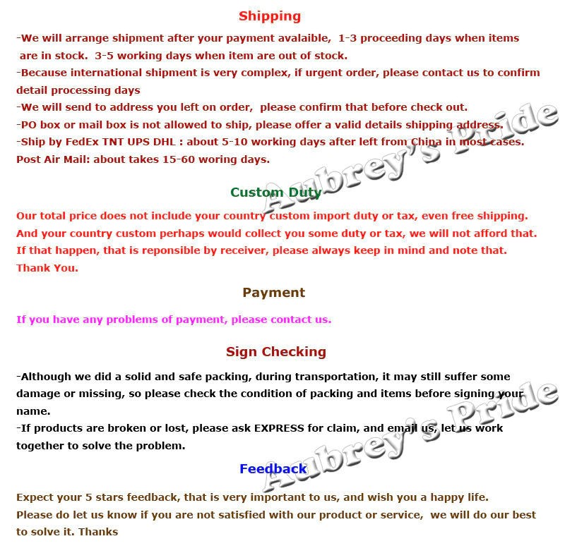 Shipping policy 20150609
