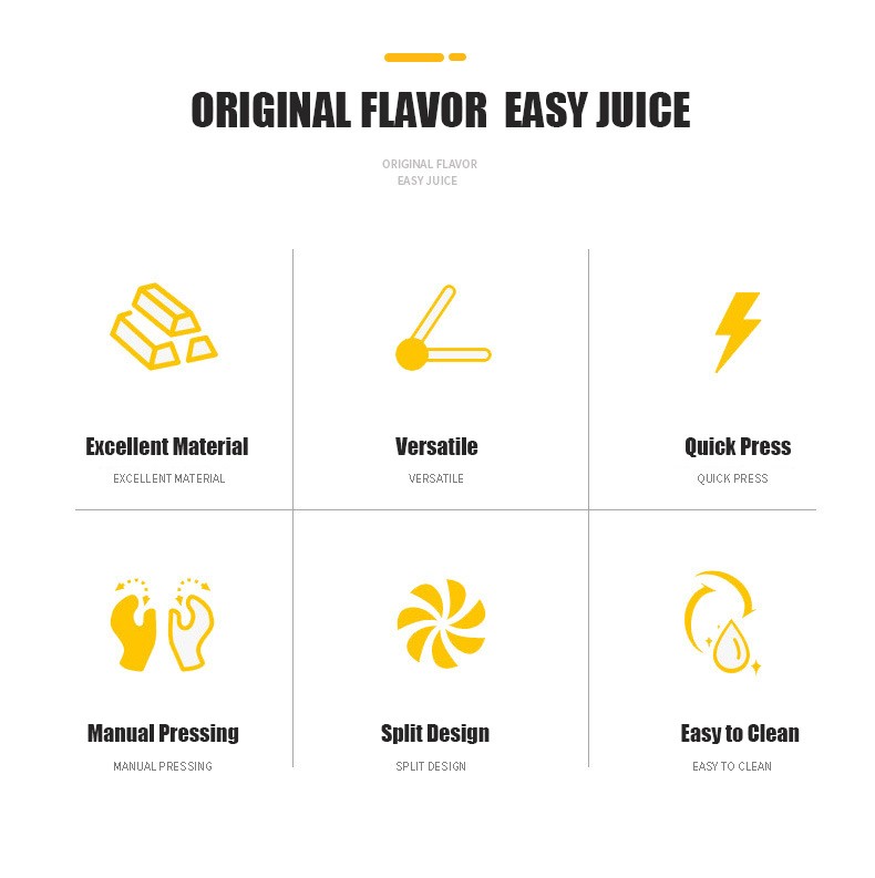 Manual Juicer Aluminum Alloy Hand Pressure Juice Orange Lemon Sugar