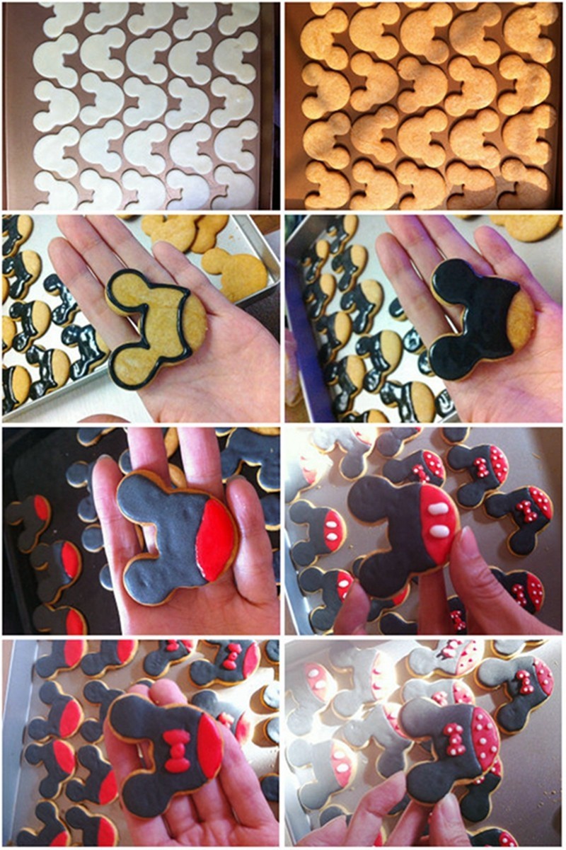 3pcs Mickey Cookie Cutter Fast Shipping Stainless Steel Cut Biscuit Mold Cooking Tools Set Vegetable Chopper Kitchen Accessories