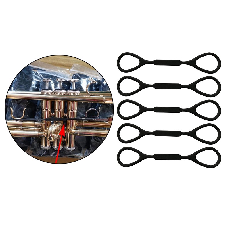 5Pcs Silicone Rubber Trumpet Slide Bumper Stopper Ring Musical Instrument Accessory