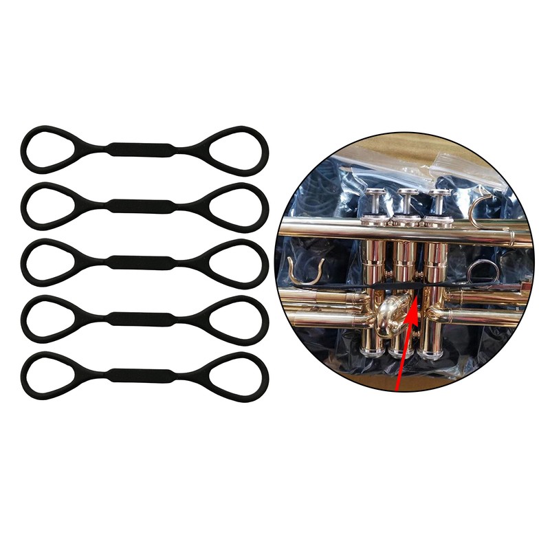 5Pcs Silicone Rubber Trumpet Slide Bumper Stopper Ring Musical Instrument Accessory
