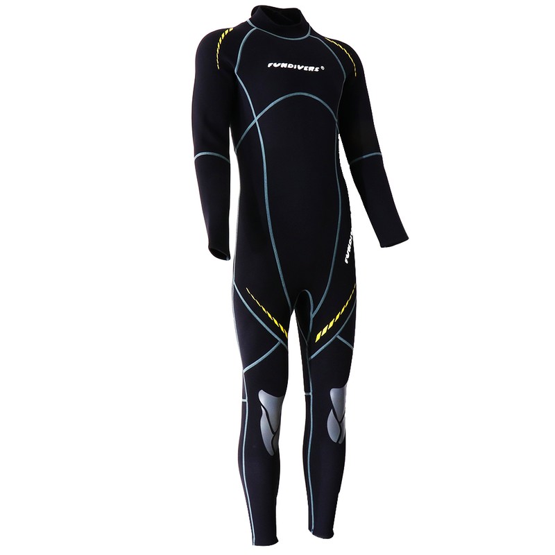 Premium Neoprene Wetsuit 3mm Men Scuba Diving Thermal Winter Warm Wetsuits Full Suit – Black